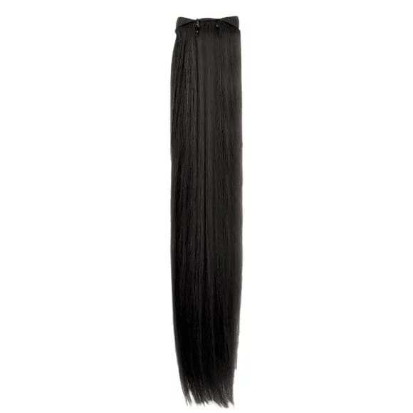 Prirodna kosa na tresi SHE 50-60cm — 1B Crna — slika 1