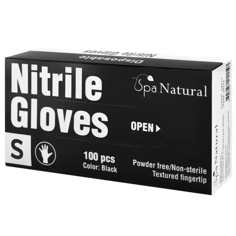 Nitrilne rukavice - crne — S — slika 1