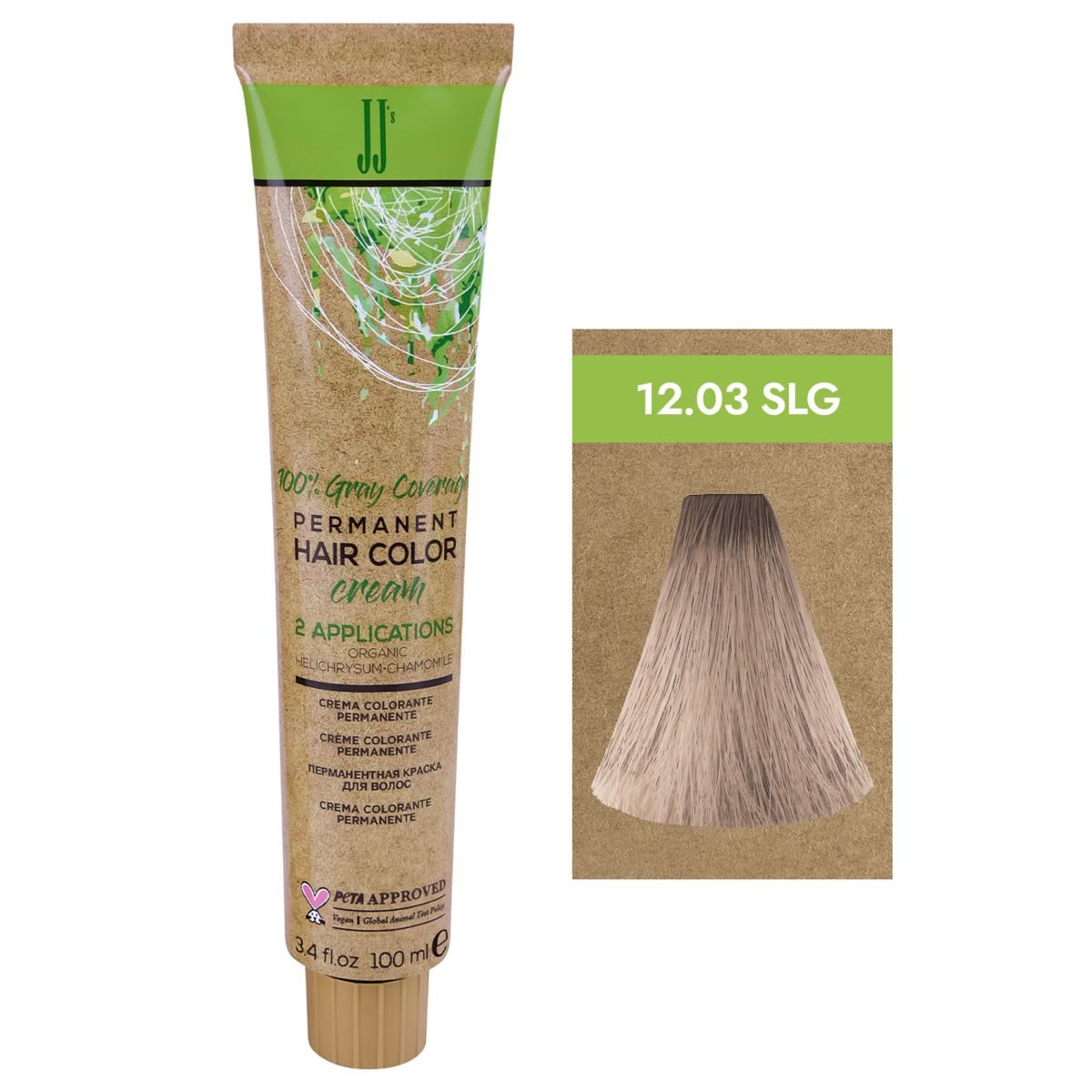 Farba za kosu JJ's Gray Coverage 100ml 12.03 SLG Superplatinasta zlatna plava