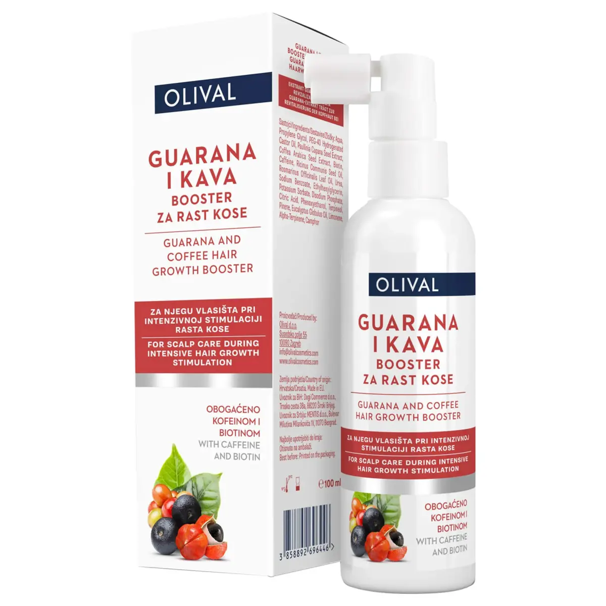 Tretman u spreju za rast kose - Booster guarana i kafa 100 ml